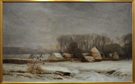 Eugène Lavieille 
Barbizon sous la neige